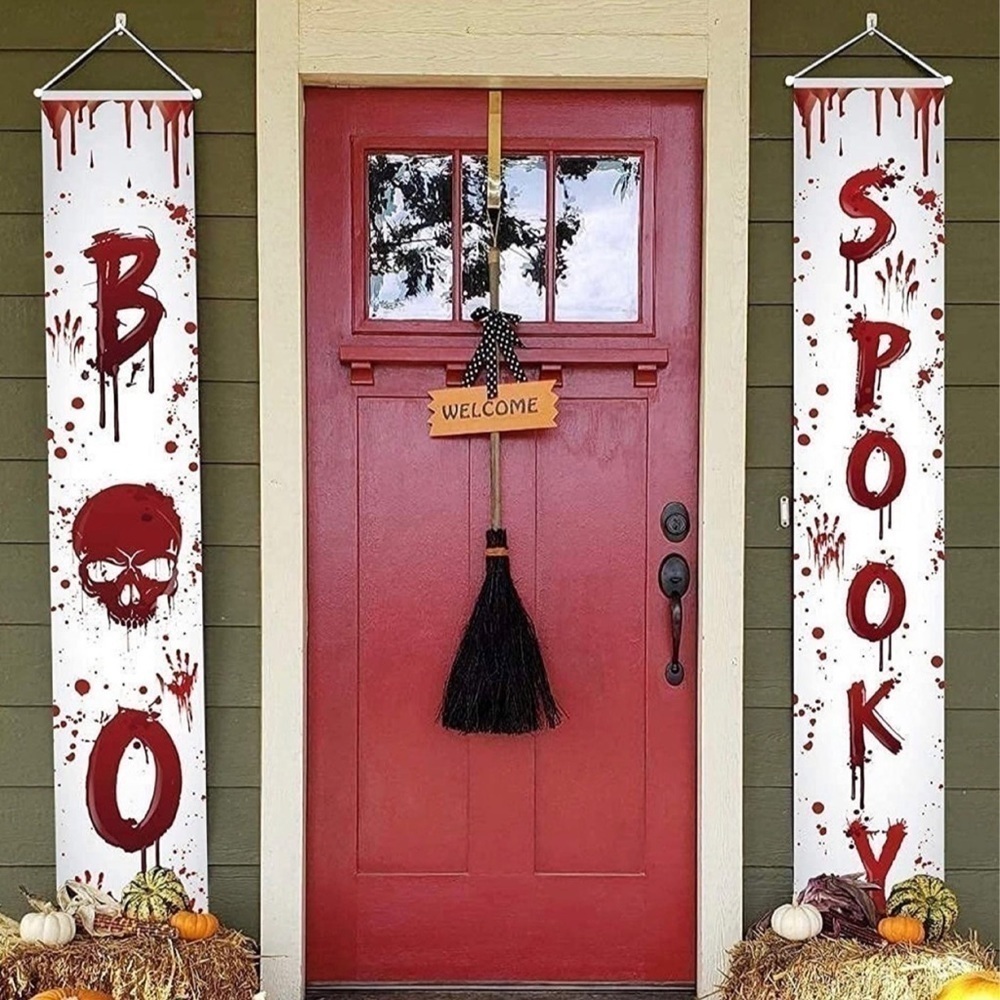 New Halloween Boo / Spooky Banner 12” x 71”